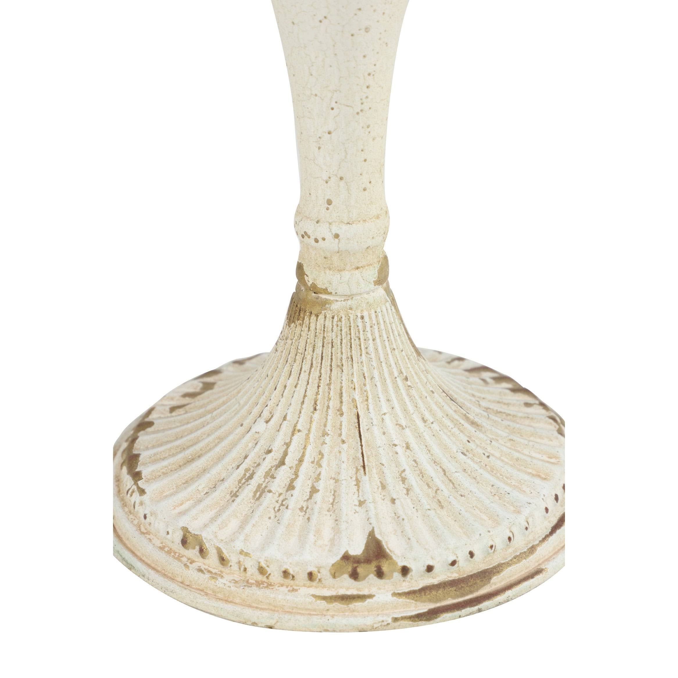 Distressed White Metal Candle Holders (Set of 2) I559323