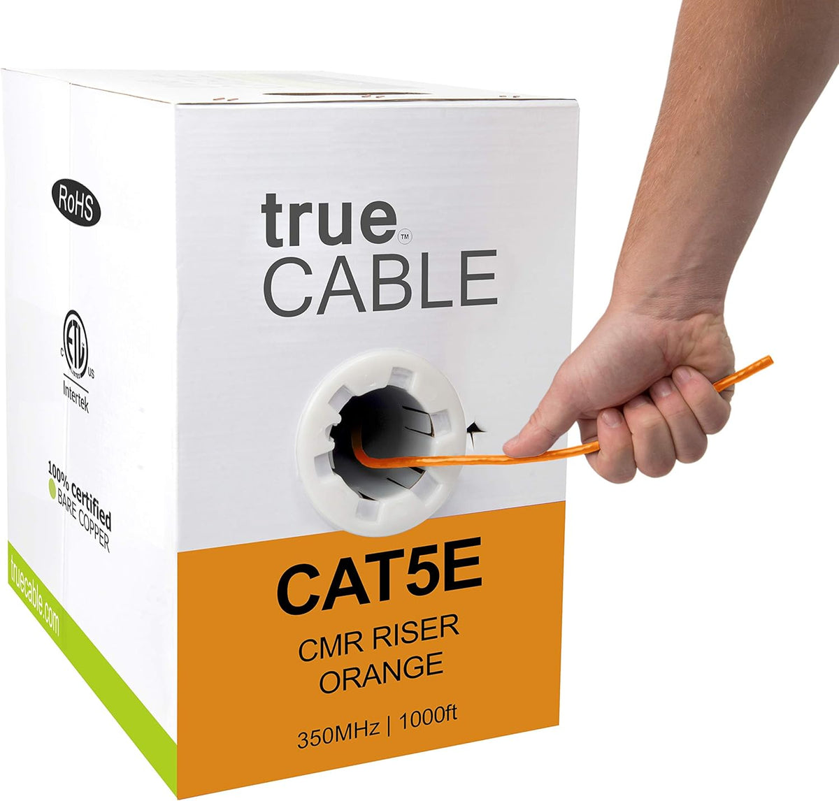 1000ft Yellow 24AWG 4 Pair Solid Bare Copper Bulk Ethernet Cable L508