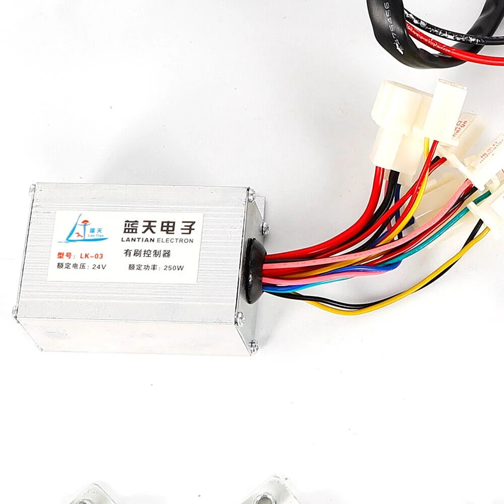 24V 250W Electric Bicycle Conversion Kit with Chain Motor Controller Freewheel I86567