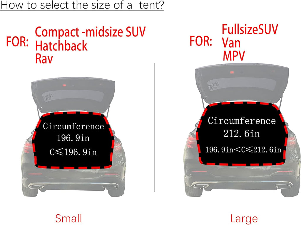 Black Waterproof 3000MM Tailgate Shade Awning Tent G45452