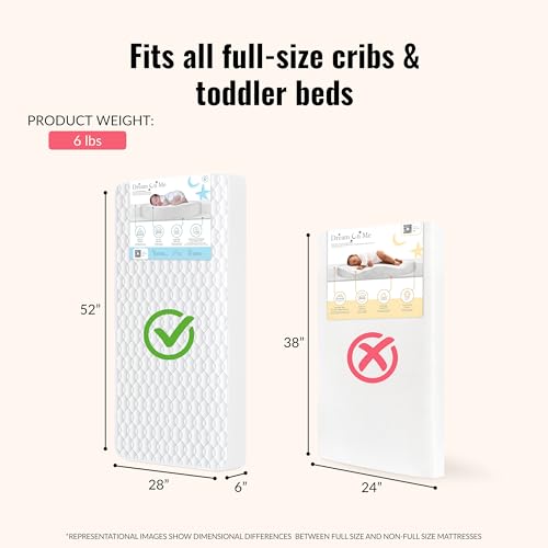 Full Size Firm Foam Crib and Toddler Bed Mattress X988
