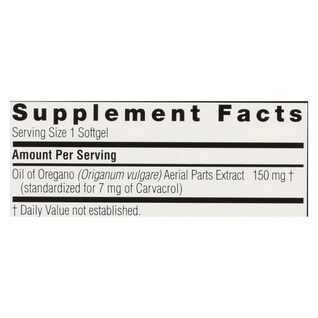 90 Softgels Oil of Oregano Z1910
