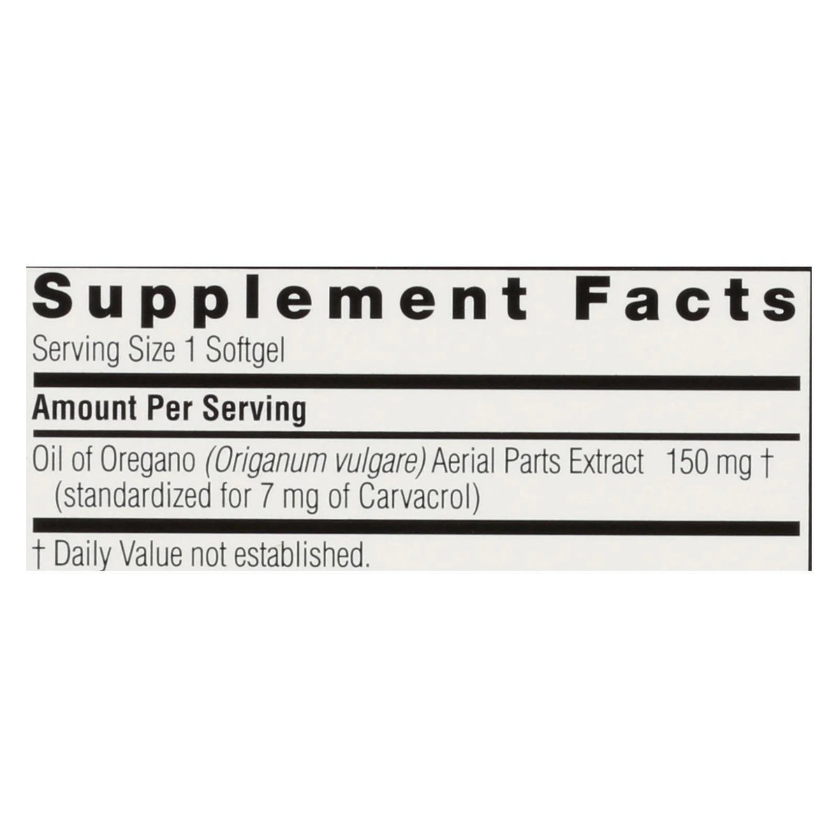 90 Softgels Oil of Oregano Z1910