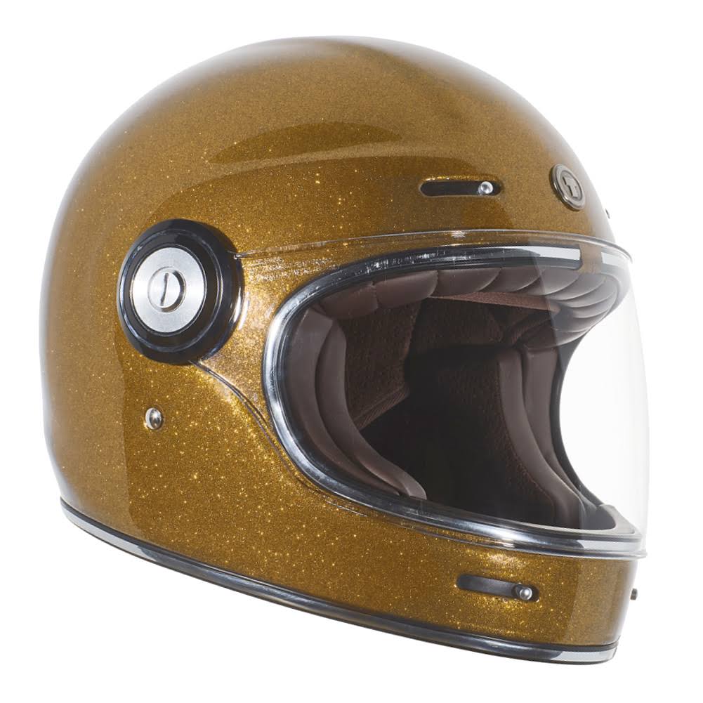 Gold Metallic Retro Full Face Helmet W478601