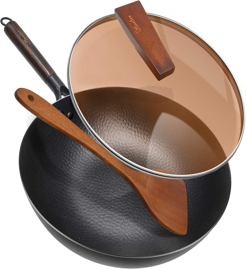 12.5 Inch Cast Iron Stir Fry Pan A542839