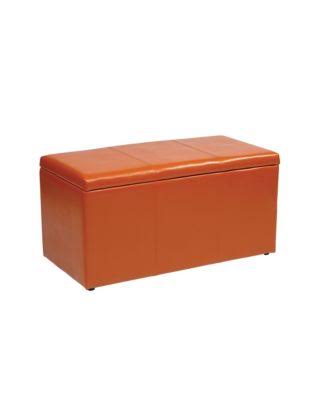 3 Piece Blue Vinyl Ottoman Set O38208