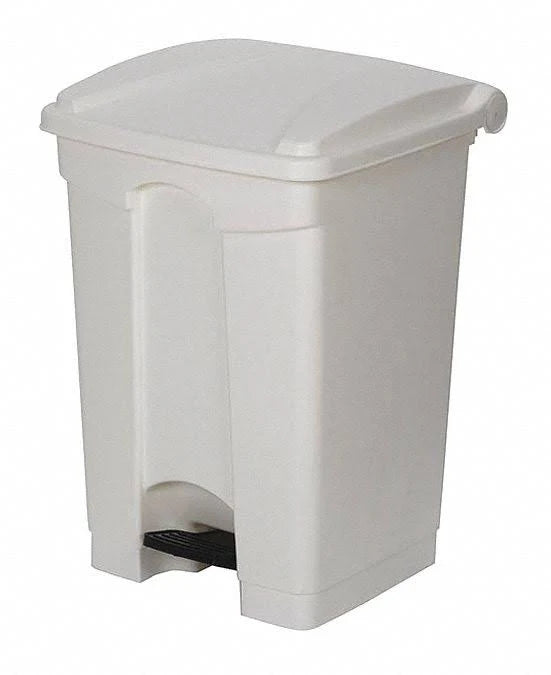 White Plastic Wastebasket V837441