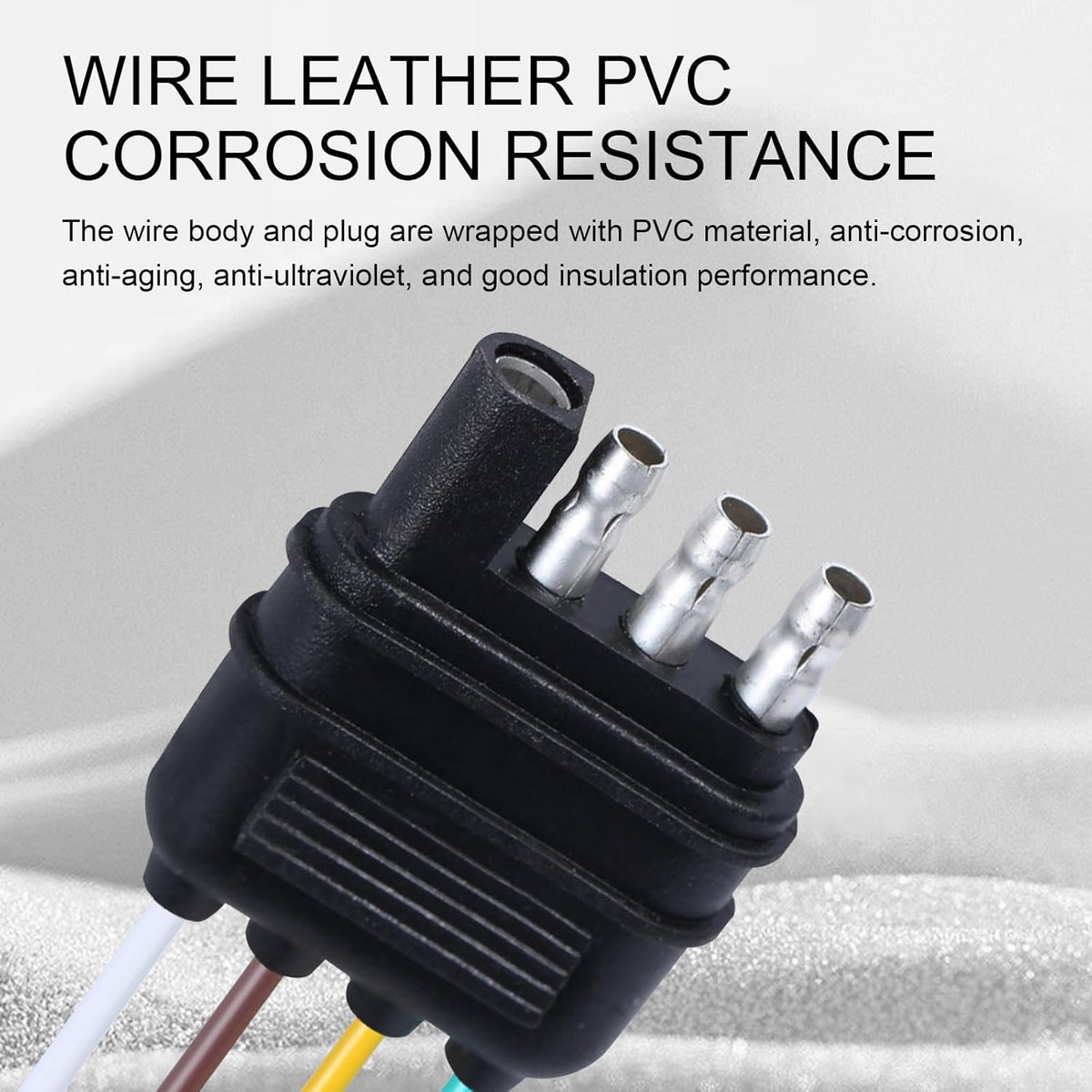 17.7" 4 Pin Flat Plug Y-Type Splitter Wiring Harness with Dust Cover Y415333