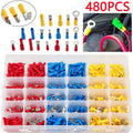 480 Pcs Insulated Electrical Terminals Crimp Box Kit H7129