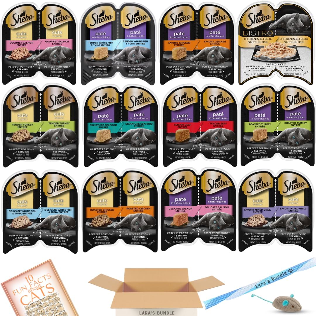 Sheba Cat Food Wet Variety Pack, 24 Servings - 12 Packs D32398