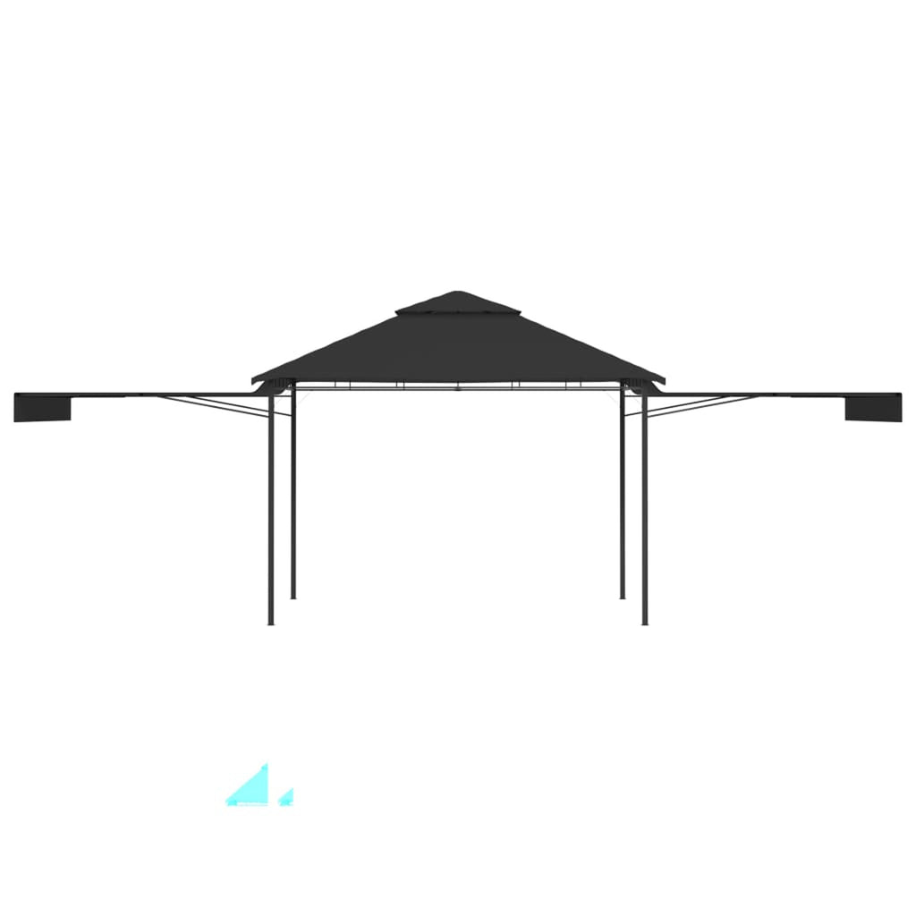 9.8'x9.8'x9' Anthracite Gazebo W624
