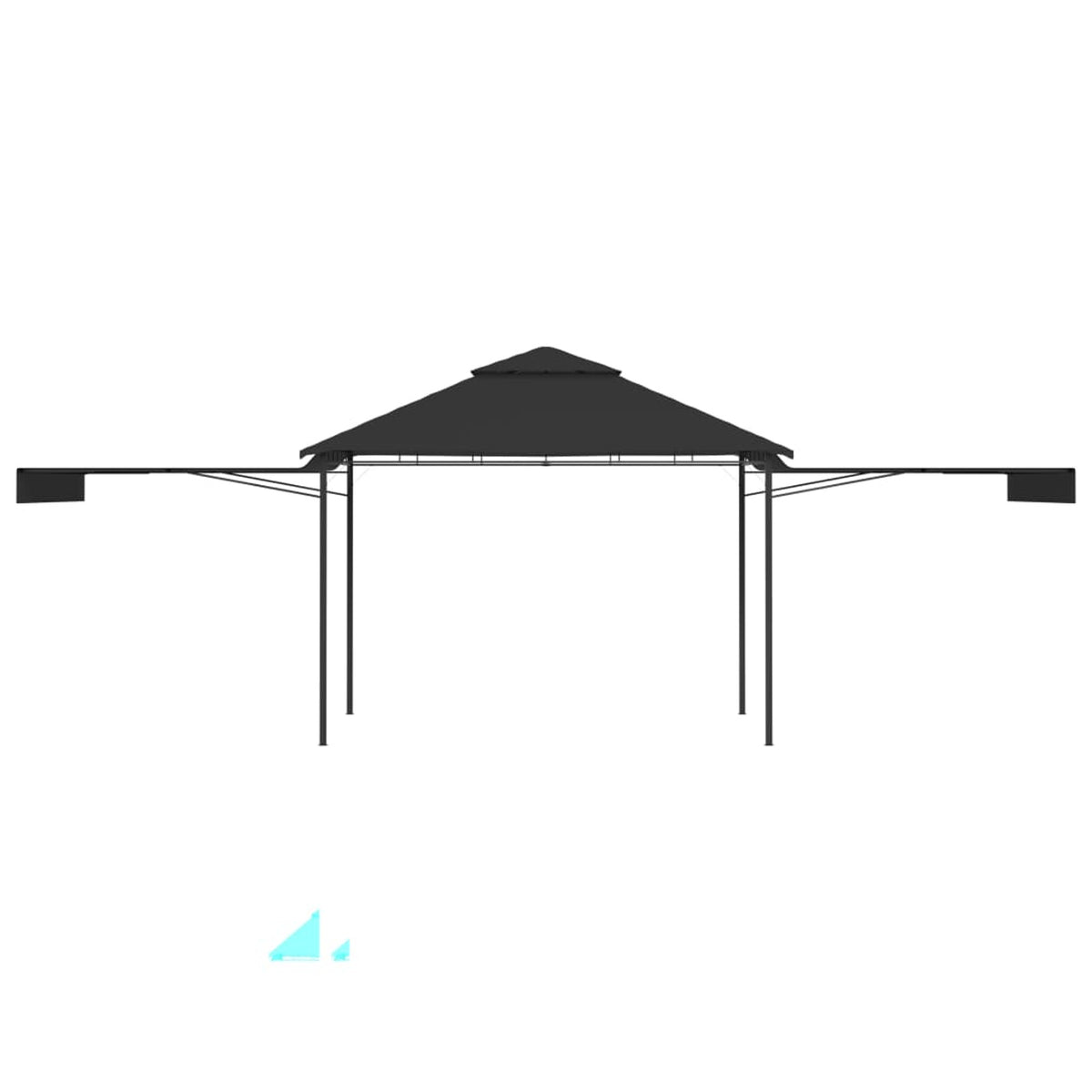 9.8'x9.8'x9' Anthracite Gazebo W624