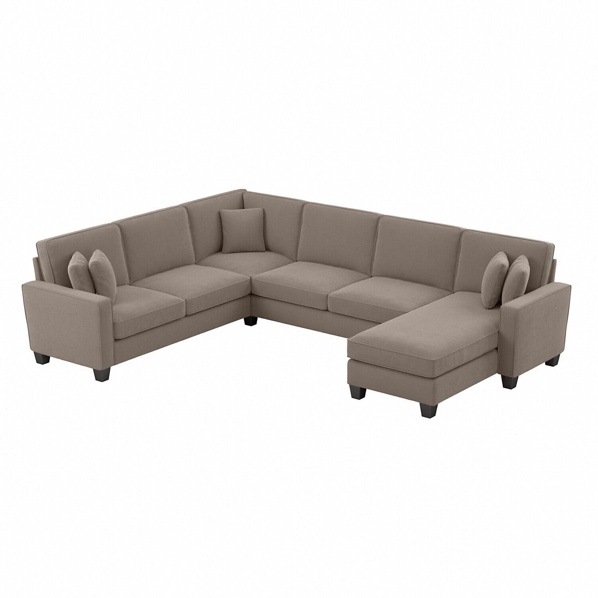 U Shaped Sectional Couch With Reversible Chaise Lounge V3340