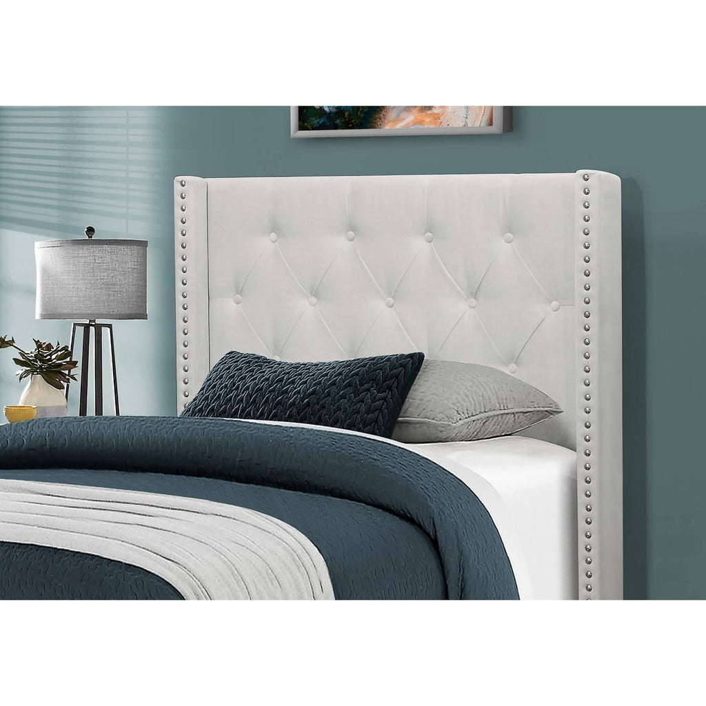 Matte Gray Rectangular Bed Frame M8715