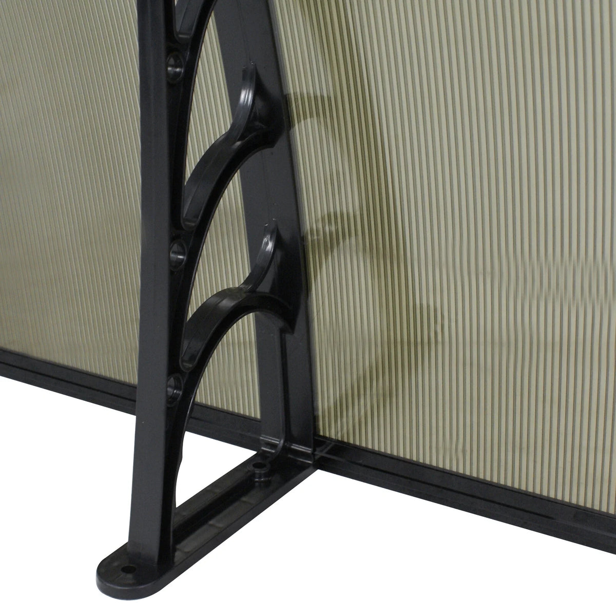 40’’x80’’ Polycarbonate Window Door Awning Canopy with Black Bracket L12144