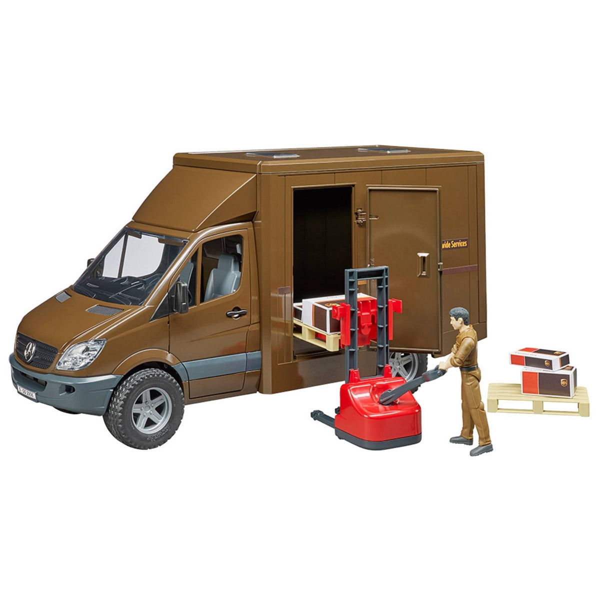 MB Sprinter UPS Truck with Driver and Accessories S56725