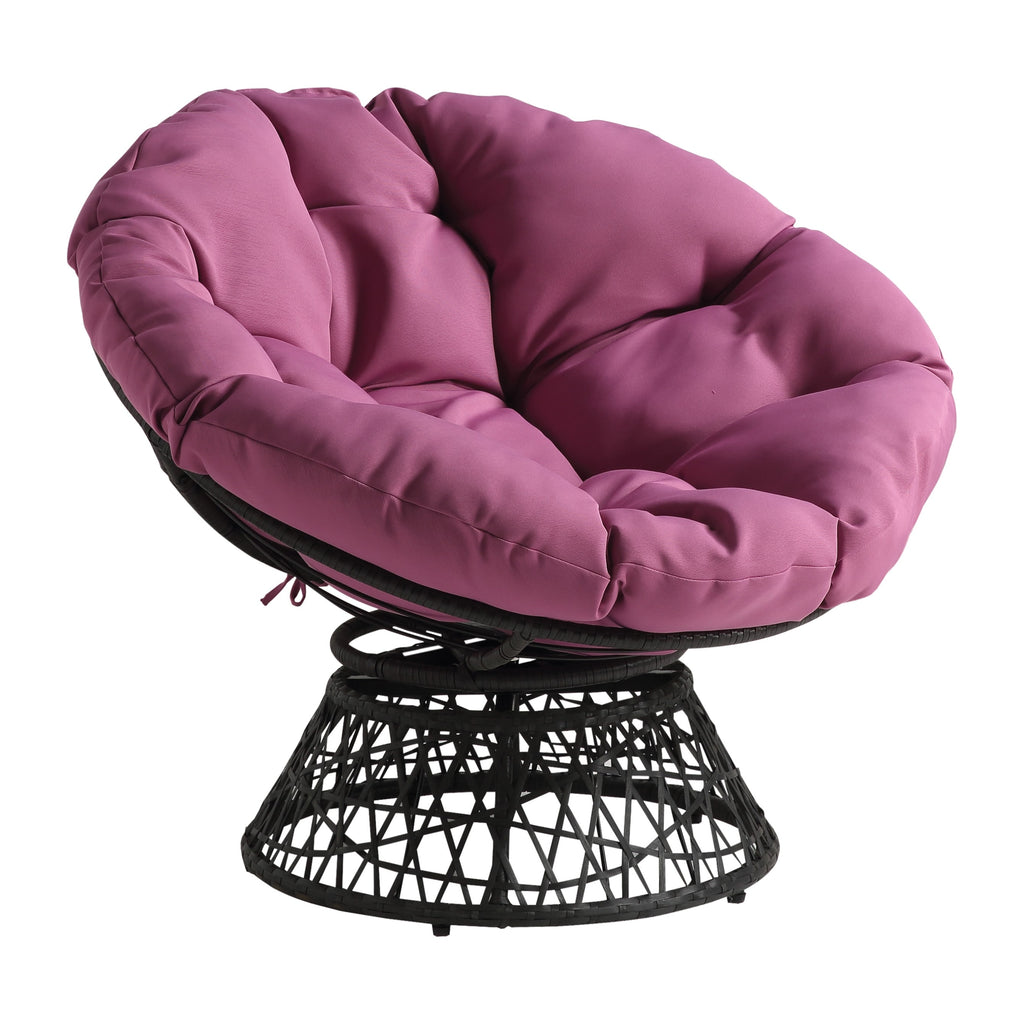 Purple Woven Wicker Papasan Chair G1146