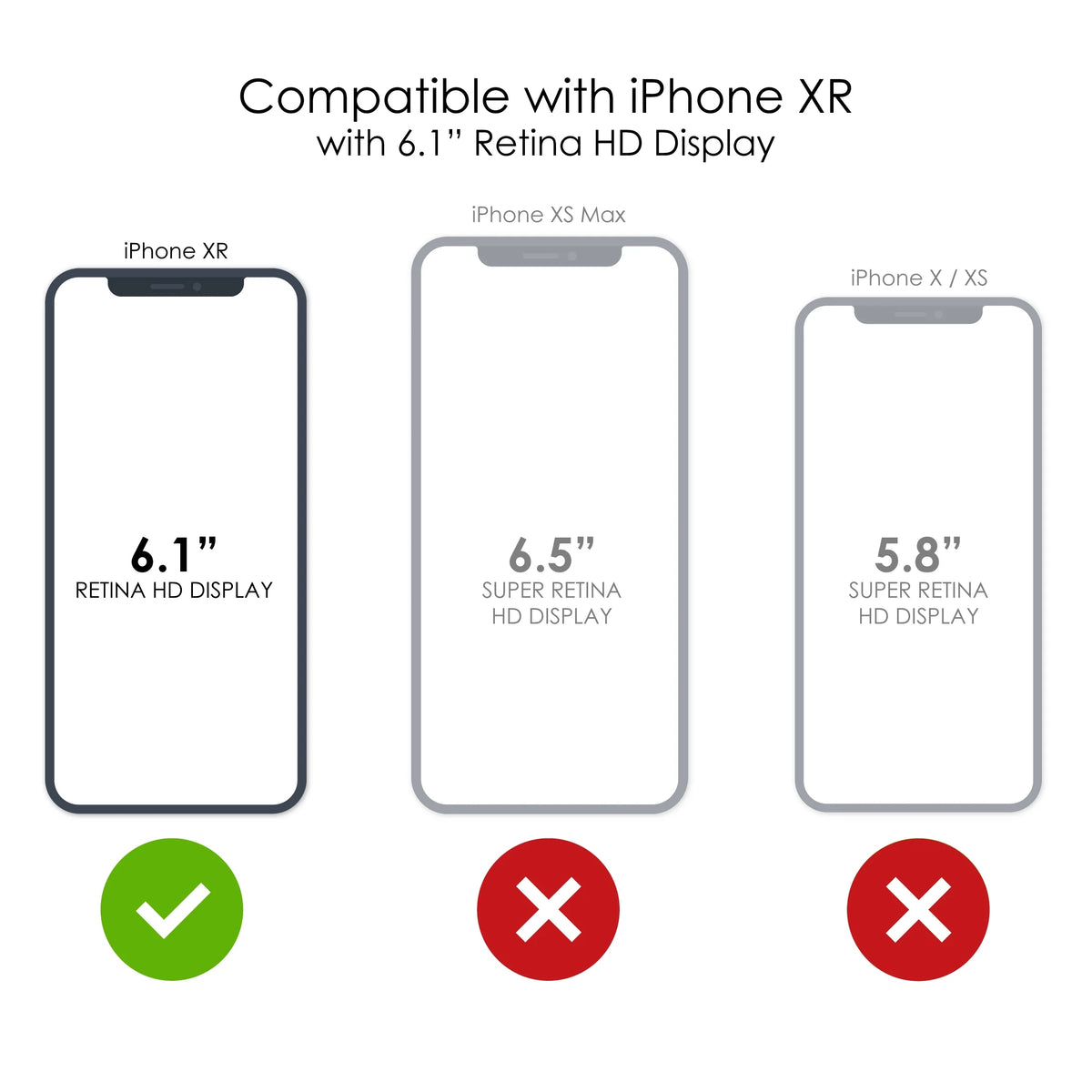 Clear Shockproof Hybrid Case for iPhone XR with TPU Bumper Acrylic Back Tempered Glass Screen Protector E993