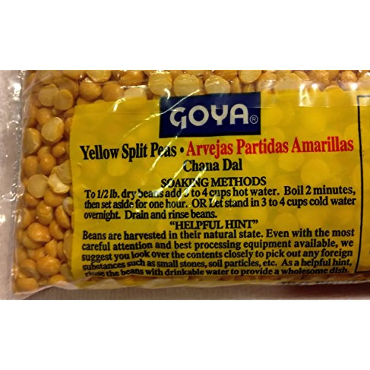 Dried Yellow Split Peas - Four 1 Lb Bags M30843