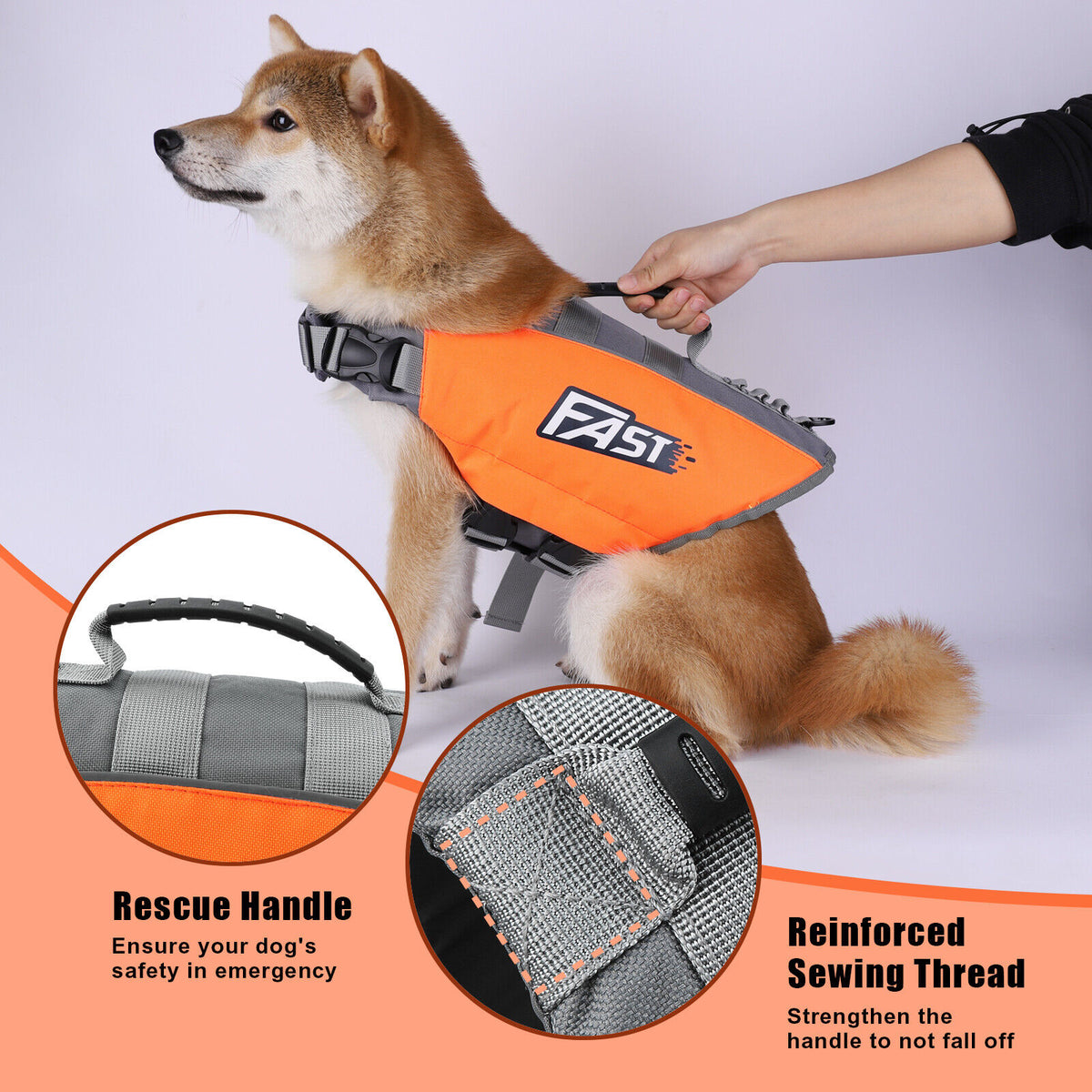 Reflective Dog Life Preserver Vest L7628