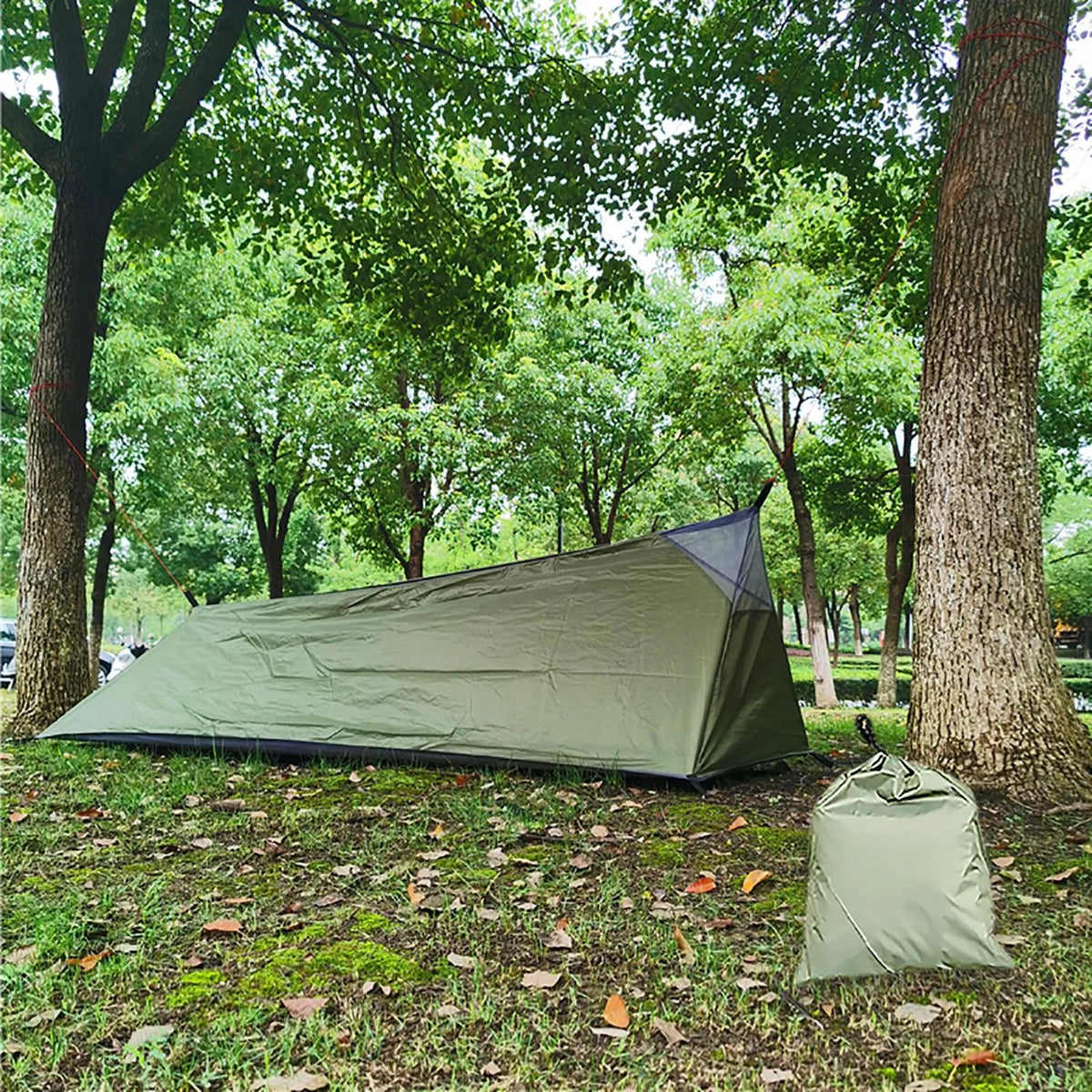Green Ultralight Waterproof Backpacking Tent H93773