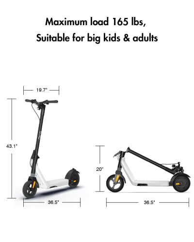 15.5 Miles Range 15 MPH 500W Peak Motor 8" Flat-Free Tires Foldable Electric Scooter U1791