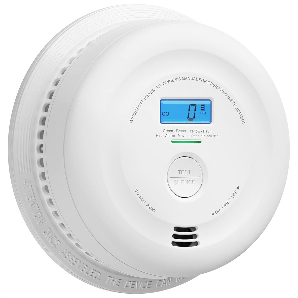 10-Year Battery Smoke and Carbon Monoxide Detector with LCD Display, Dual Sensor Alarm R904458