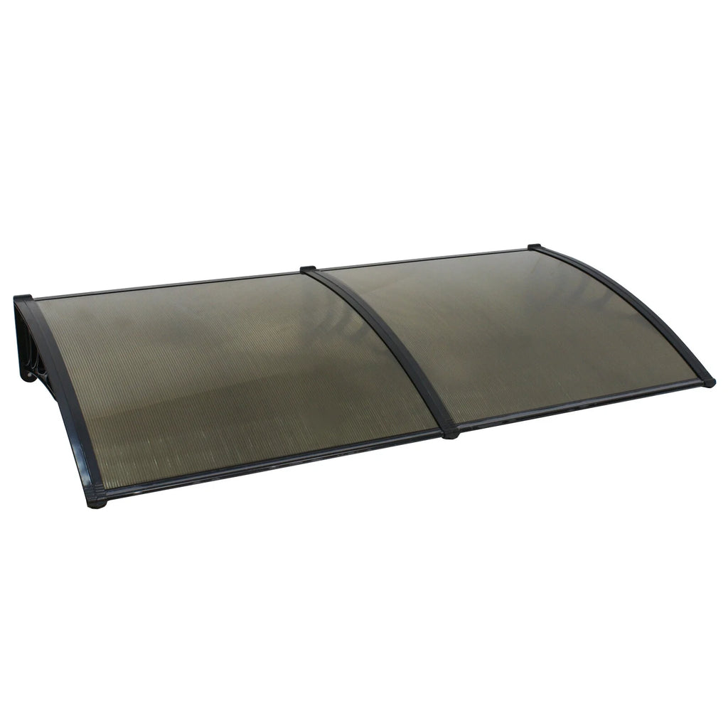 40’’x80’’ Polycarbonate Window Door Awning Canopy with Black Bracket L12144