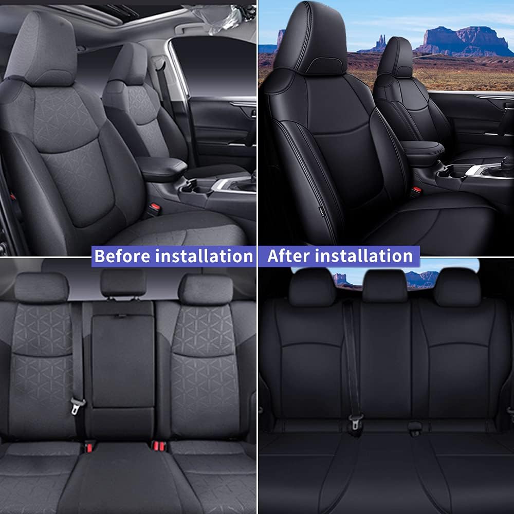 Faux Leather Waterproof Full Set Car Seat Covers Y14081