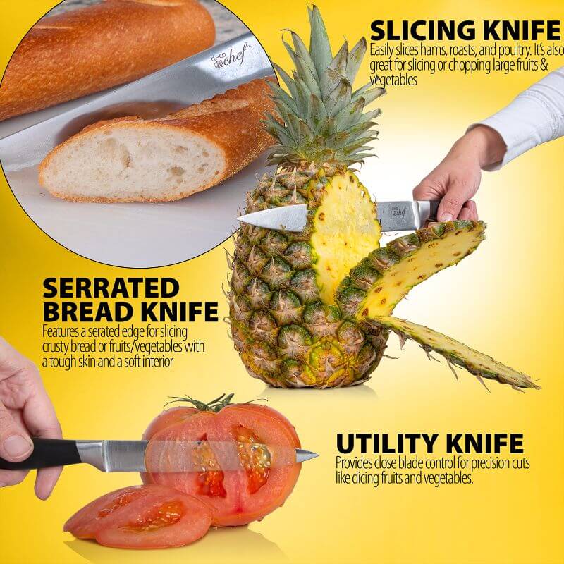 3.7QT Digital Air Fryer Bundle with 12-Piece Knife Set U565
