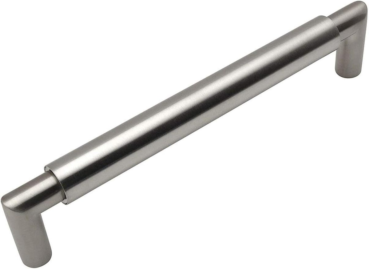 10 Pack Satin Nickel Cabinet Hardware Bar Handle Pull 7-1/2 Inch Hole Centers T651
