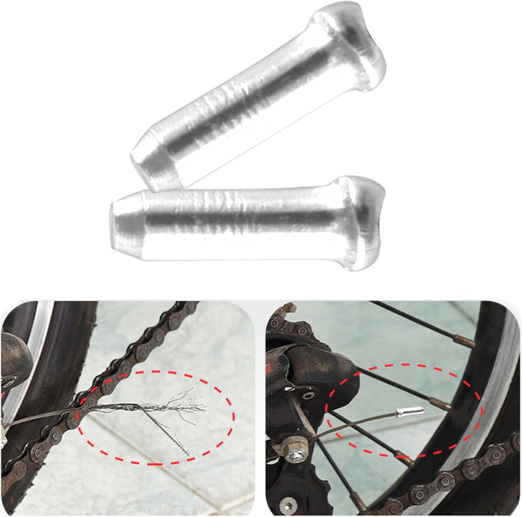 100 Pcs Aluminum Alloy Brake Cable End Caps K55432