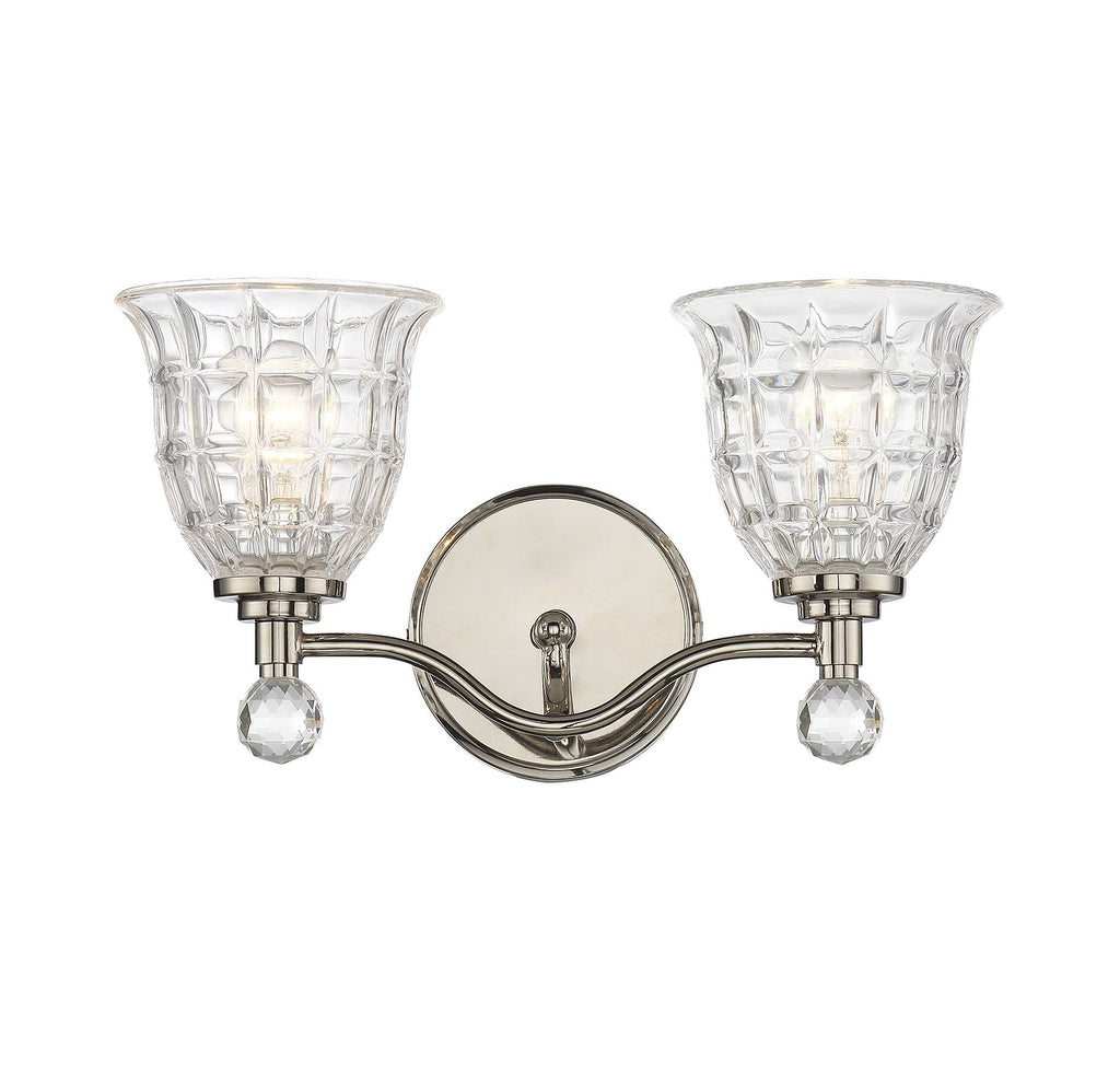 Polished Nickel 2 Light Bath Bar T371