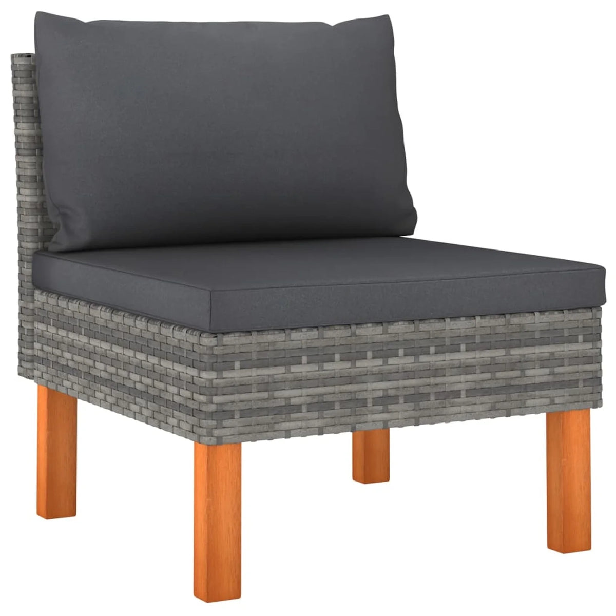 12 Piece Poly Rattan Garden Set with Cushions Gray V2398