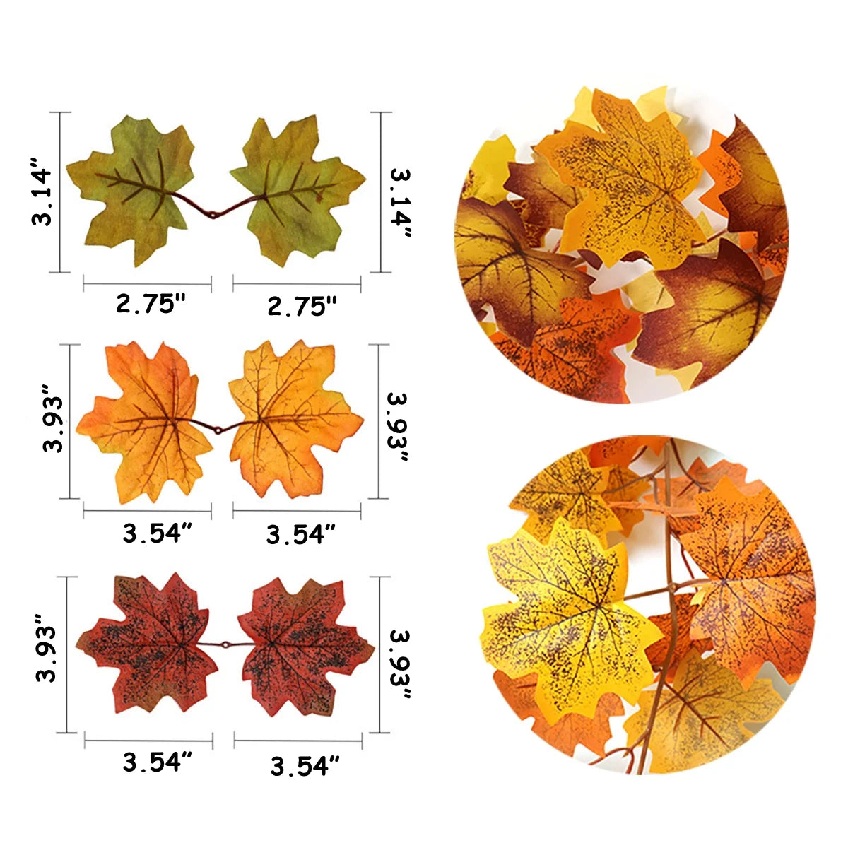 2-Pack Artificial Maple Leaf Garland D74695
