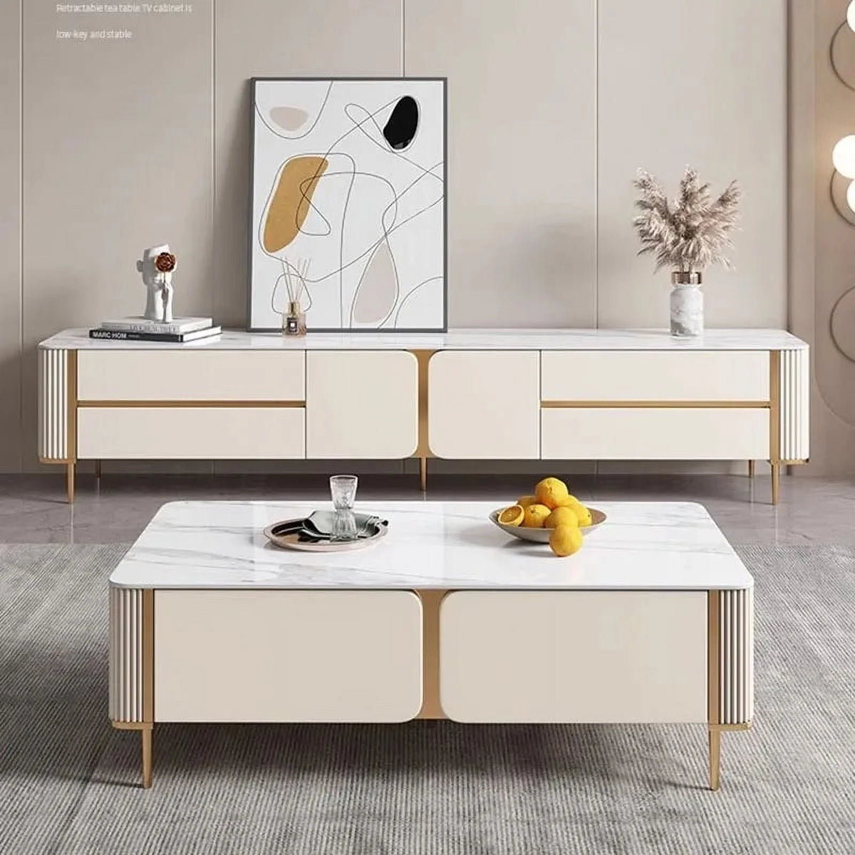 White TV Stand Display Cabinet Unit Table R899