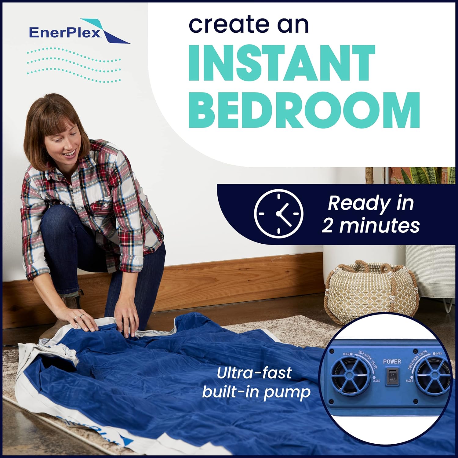 Luxury 15 Inflatable Twin Air Mattress with Built-in Dual Pump R3768