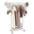 Heavy Duty Double Hanging Rod Clothing Rack with Bottom Storage Area, 600 lbs Load Capacity E47360
