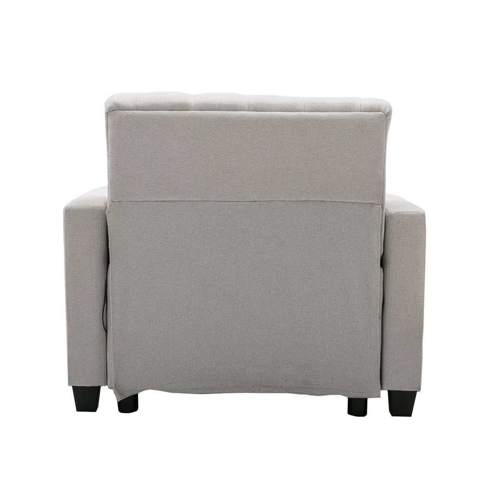 Beige Tufted 3 in 1 Sleeper Sofa with Pillow N689933