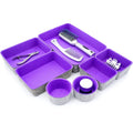 Maroon 7-Piece Felt Drawer Organizer Set K5874
