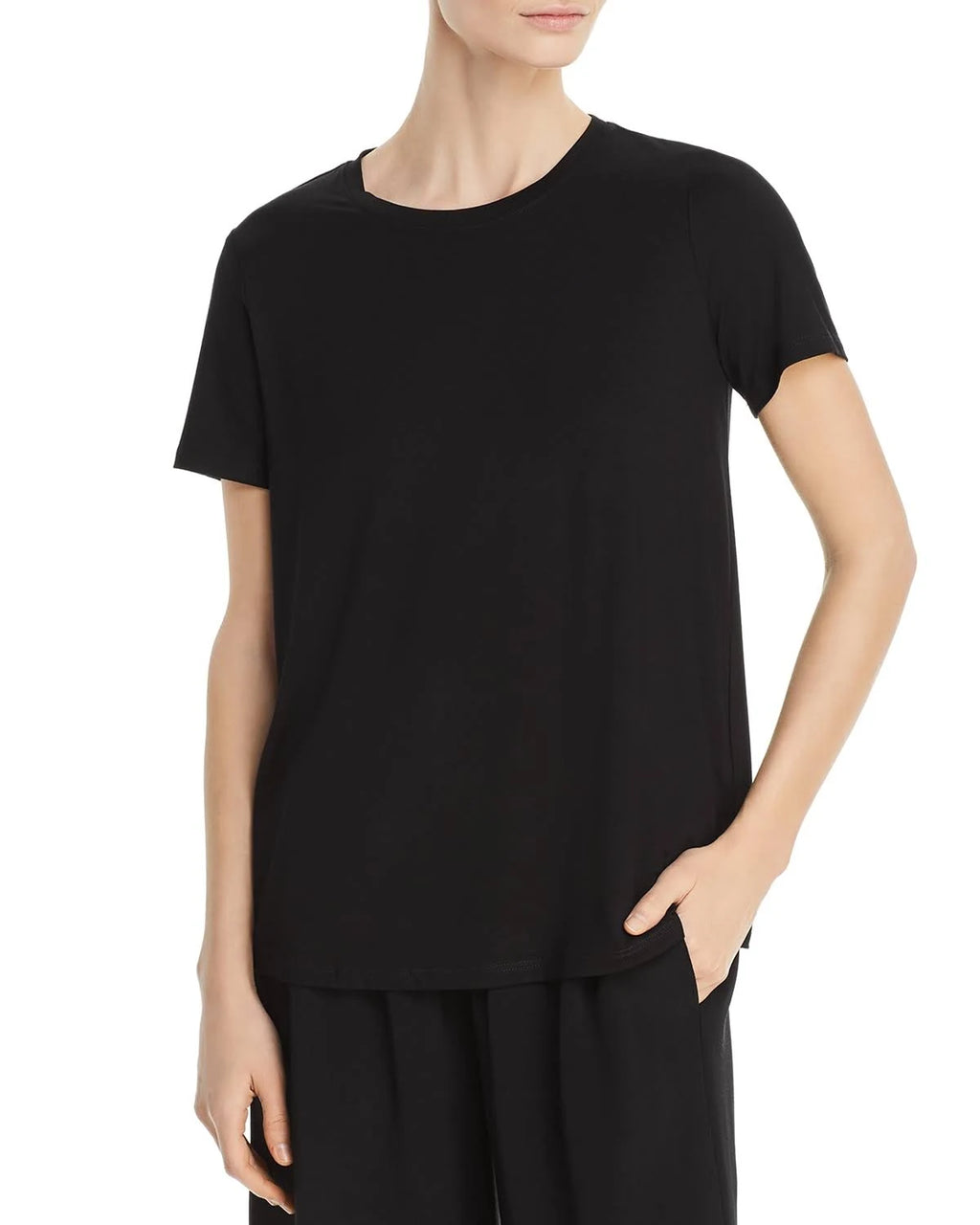 Black Crewneck Tee O951914