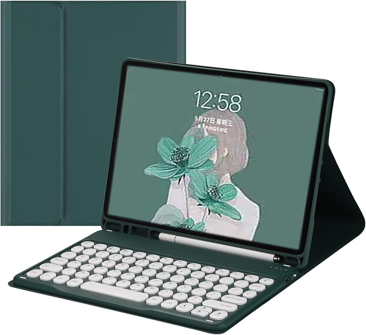 Pink Wireless Detachable Keyboard Case with Pencil Holder for iPad Pro 12.9 inch W461601