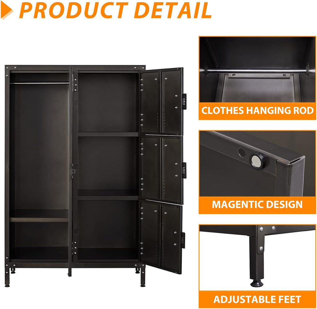 55" Steel 4 Door Locker Storage Cabinet D666386
