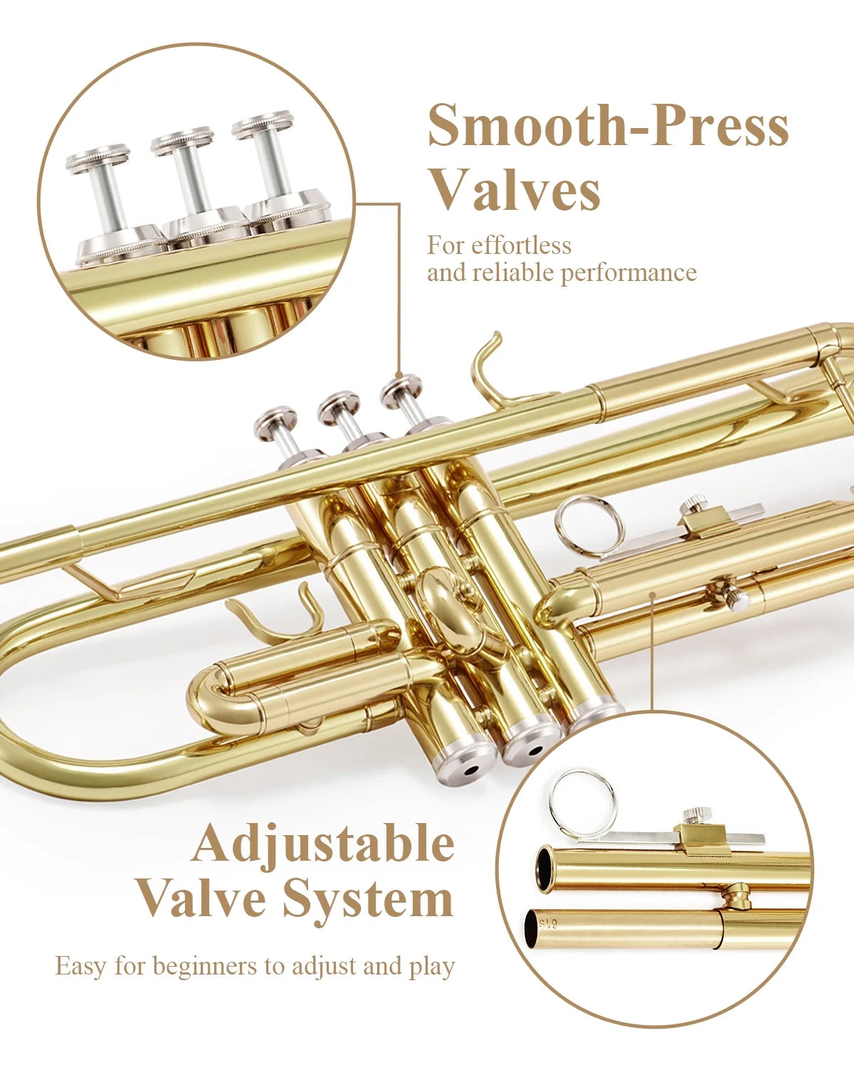 Bb Standard Brass Trumpet with Case N38647