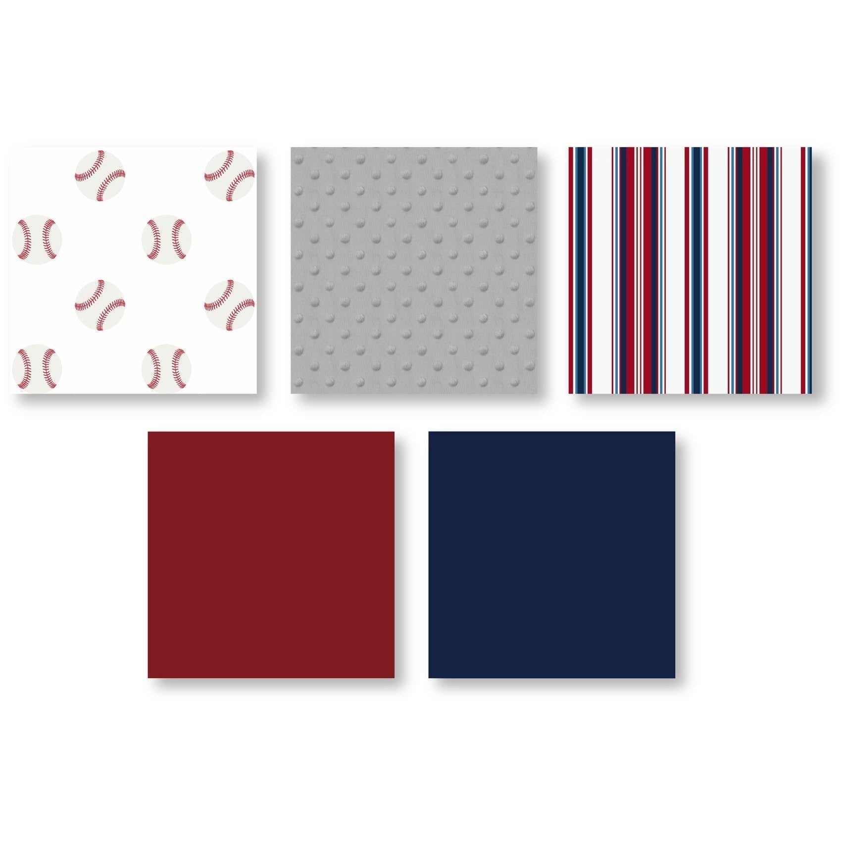 Red/White 5-Piece Toddler Bedding Set N845244