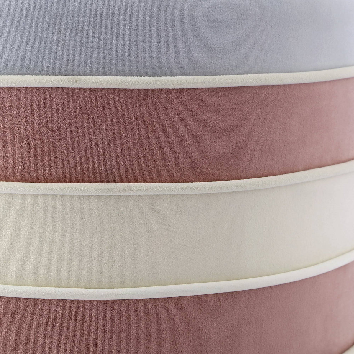 Blush Pink Velvet Ottoman with Metal Base V949079