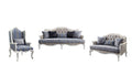 Beige Fabric Sofa Loveseat Chair 3pcs U1252