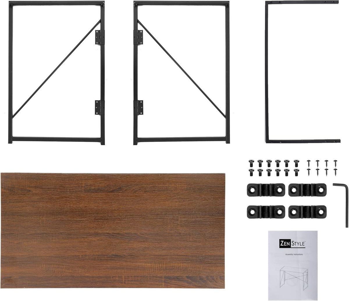 Espresso Folding Computer Desk P493743