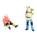 2x Painted Miniature People Toys for Dollhouse P344