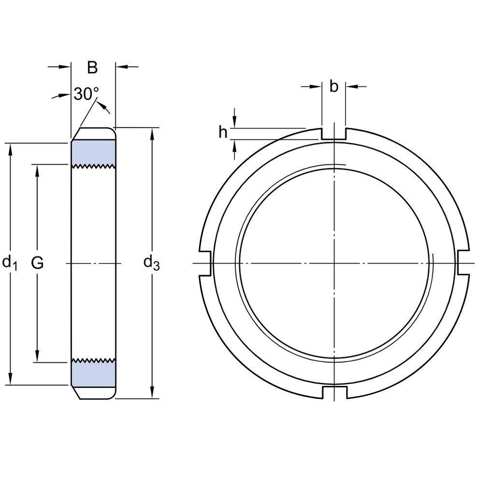 Lock Nuts 180x230x27mm D4861